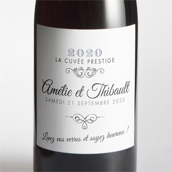 Etiquette de bouteille mariage réf. N300556 réf.N300556
