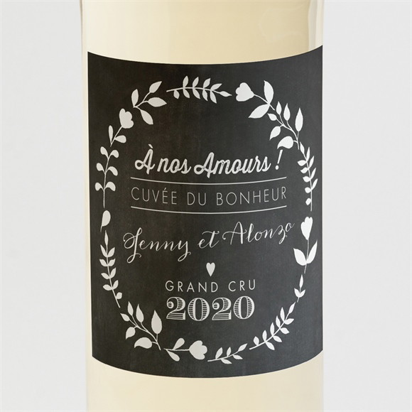 Etiquette de bouteille mariage réf. N300557 réf.N300557