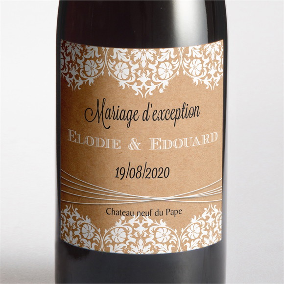 Etiquette de bouteille mariage réf. N300558 réf.N300558