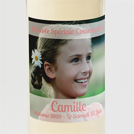 Etiquette de bouteille communion beauté naturelle