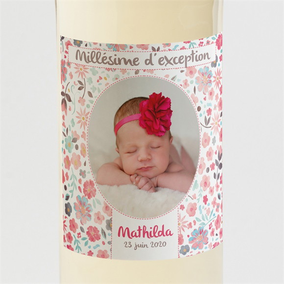 Etiquette de bouteille naissance Mon petit chou ! réf.N300573