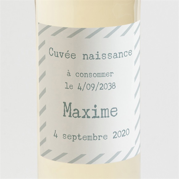 Etiquette de bouteille naissance Tout en photos réf.N300591