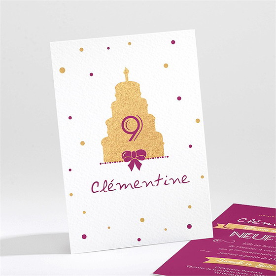 Invitation anniversaire autour du gâteau