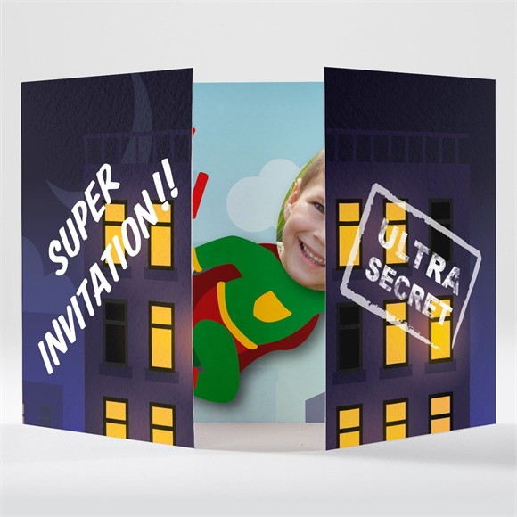 Invitation anniversaire Super héros réf.N70156