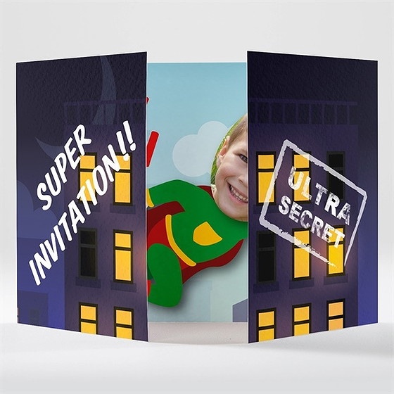 Invitation anniversaire super héros