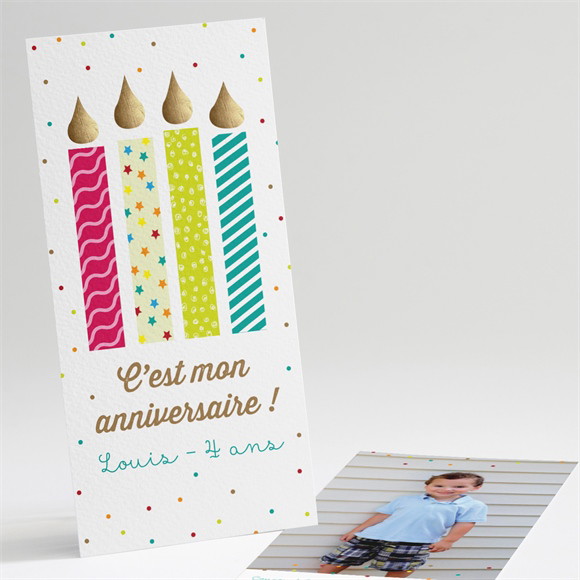 Invitation anniversaire Soufflons les bougies réf.N22136