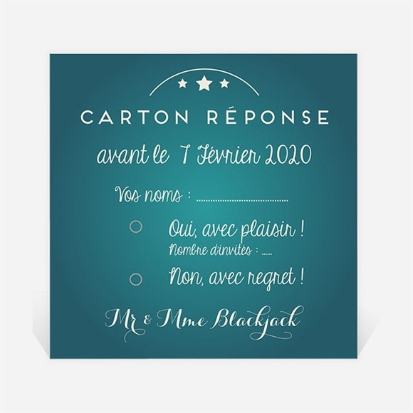 Carton réponse anniversaire de mariage La machine à sous ! réf.N300619