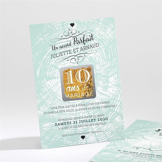 Invitation anniversaire de mariage un accord parfait