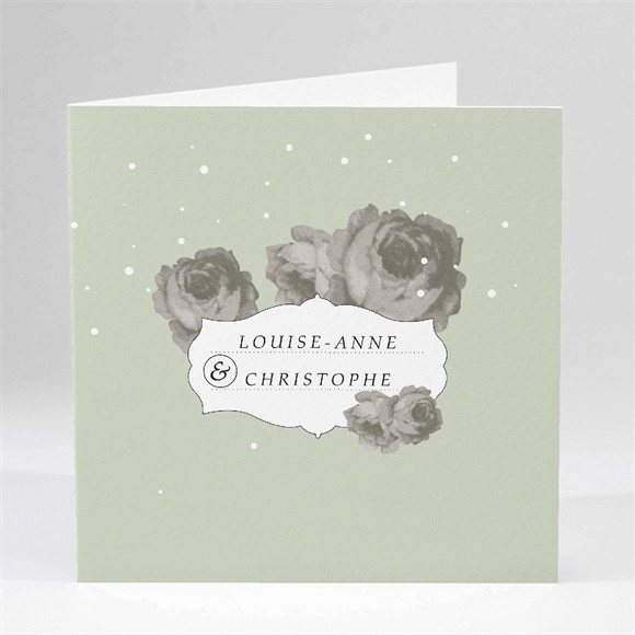 Faire-part mariage rétro chic vintage réf.N45109