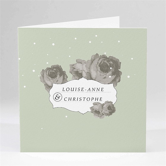 Faire-part mariage rétro chic vintage