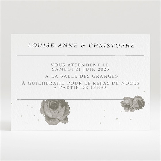 Carton d'invitation mariage rétro chic vintage