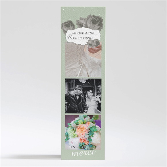 Remerciement mariage rétro chic vintage réf.N200326