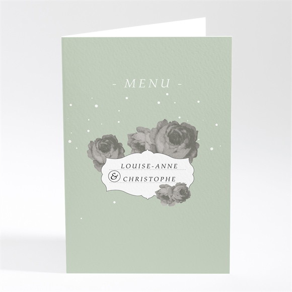 Menu mariage rétro chic vintage réf.N401525