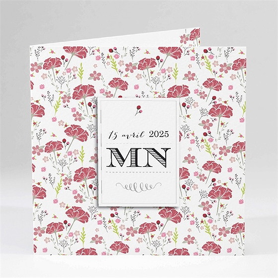 Faire-part mariage motifs liberty