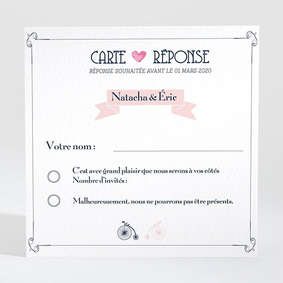 Carton réponse mariage symboles