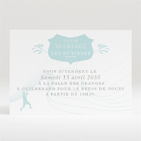 Carton d'invitation mariage Photo Handball réf.N120315