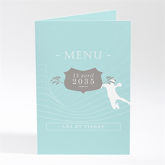 Menu mariage photo handball