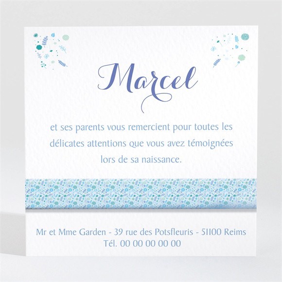 Remerciement naissance Son annonce réf.N300649