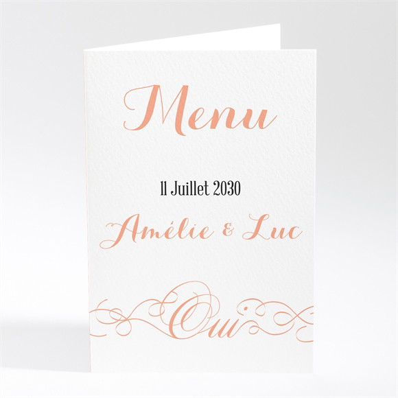 Menu mariage Joli Retro vintage réf.N401534