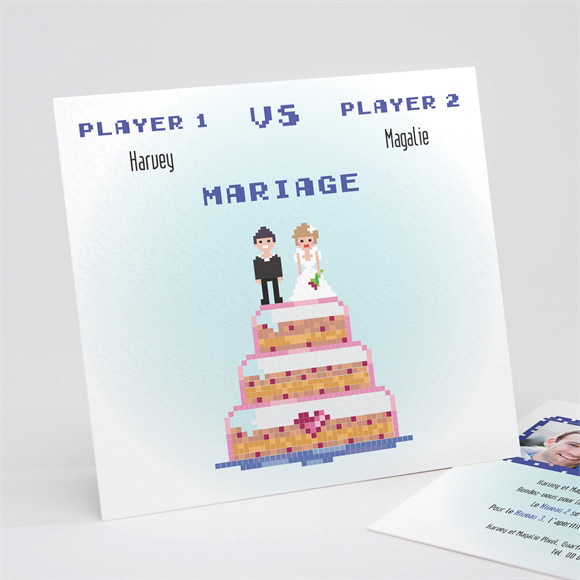 Faire-part mariage Le gâteau des mariés réf.N311146