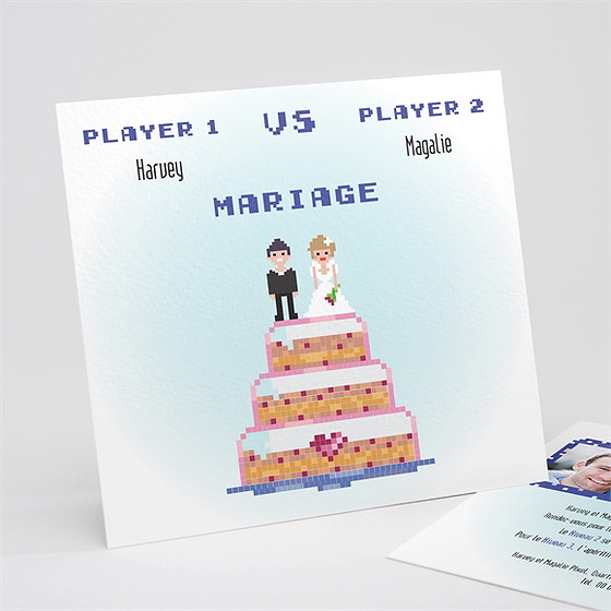 Faire-part mariage le gâteau des mariés