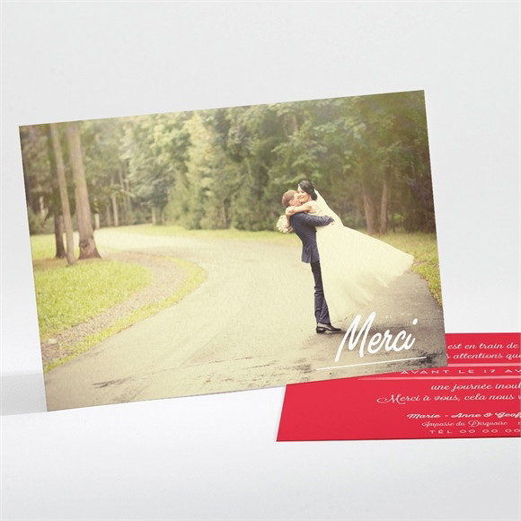 Remerciement mariage La Mélodie du Bonheur réf.N11167