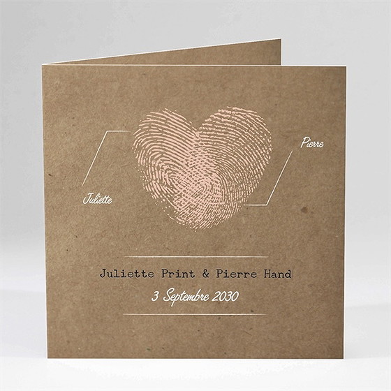 Faire-part mariage nos empreintes