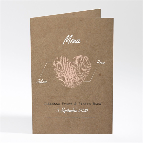 Menu mariage Nos empreintes réf.N401541