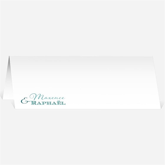 Marque-place mariage jeu de typographies