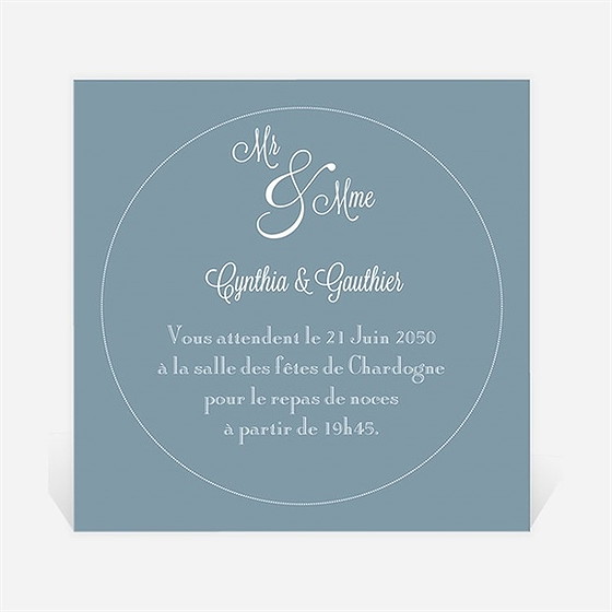 Carton d'invitation mariage mr & mme