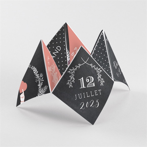 Faire-part mariage Retro original réf.N33002