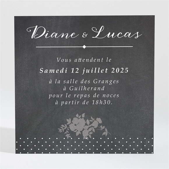 Carton d'invitation mariage Retro original réf.N300686