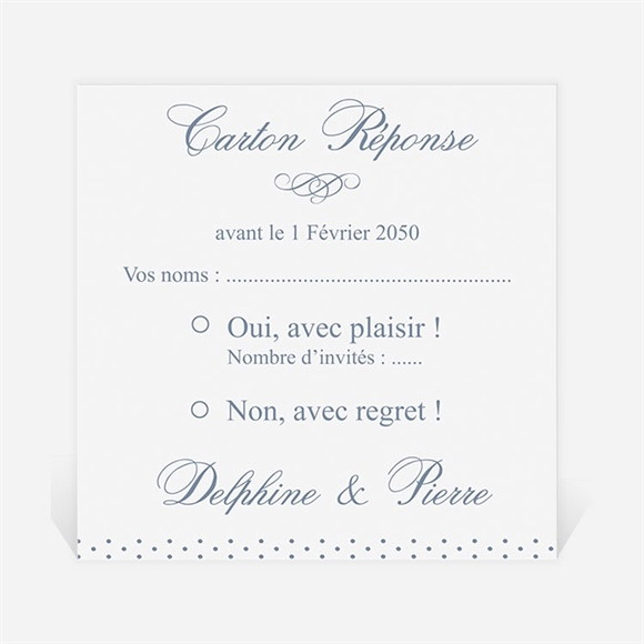 Carton réponse mariage Origami original réf.N300696