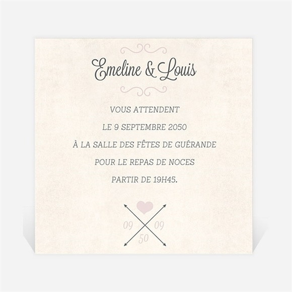 Carton d'invitation mariage Multi facettes réf.N300701
