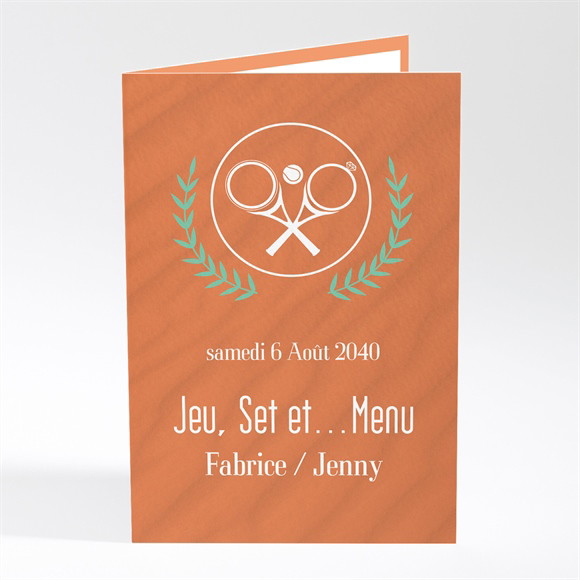Menu mariage Note partie de Tennis réf.N401550
