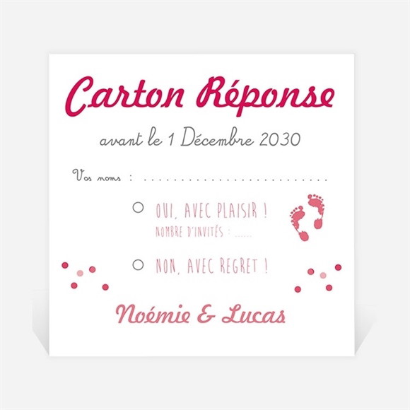 Carton réponse mariage Un air de Vacances réf.N300708