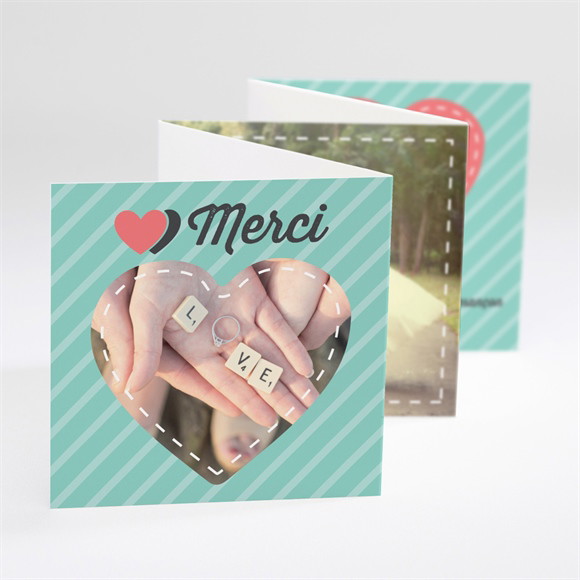 Remerciement mariage Coeurs roses photo réf.N80070