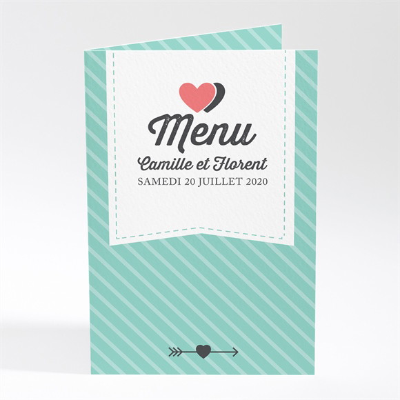 Menu mariage Coeurs roses photo réf.N401552