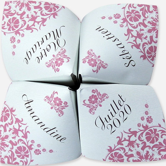 Faire-part mariage motifs baroques