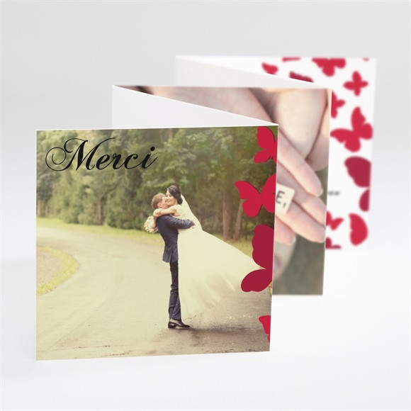 Remerciement mariage Papillons en coeur réf.N80074