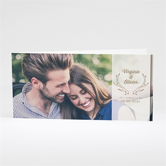 Faire-part mariage le cerf