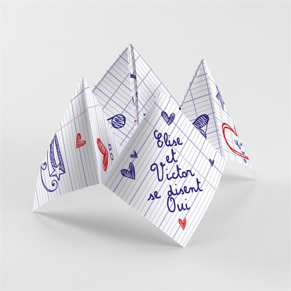 Faire-part mariage Les écoliers réf.N33010