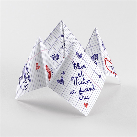 Faire-part mariage les écoliers