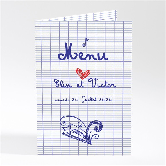 Menu mariage Les écoliers réf.N401559
