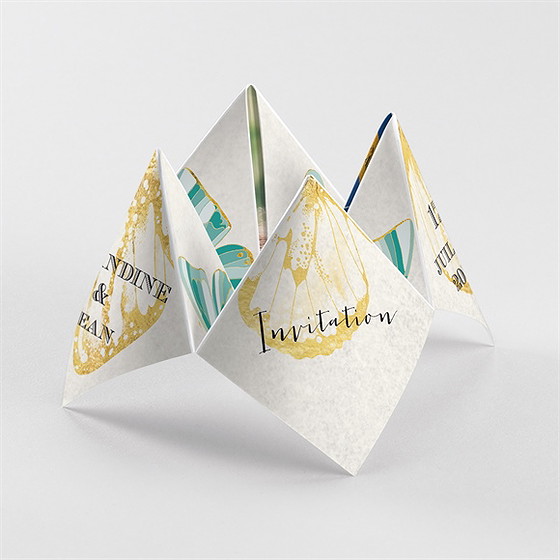 Faire-part mariage papillon original