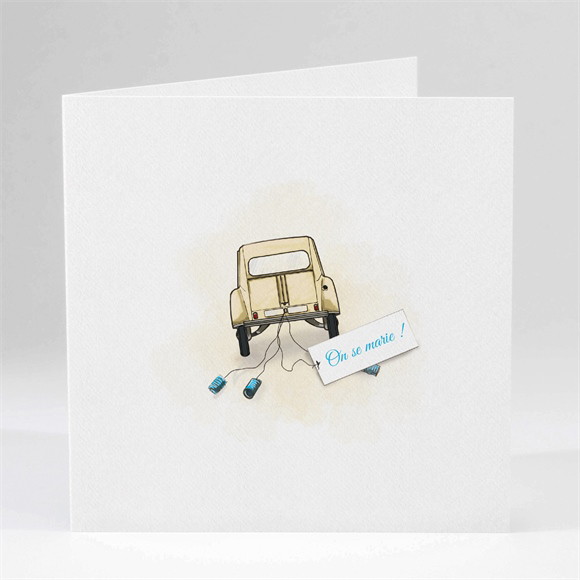 Faire-part mariage La 2Cv du Bonheur réf.N45125