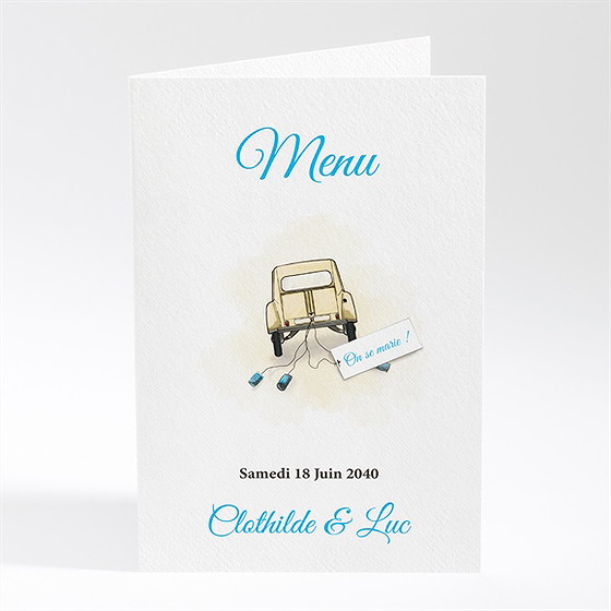 Menu mariage la 2cv du bonheur