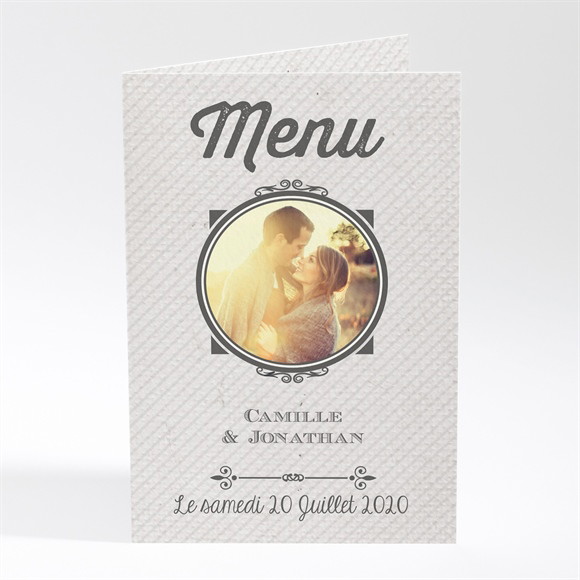 Menu mariage Photo couleurs vintage réf.N401566