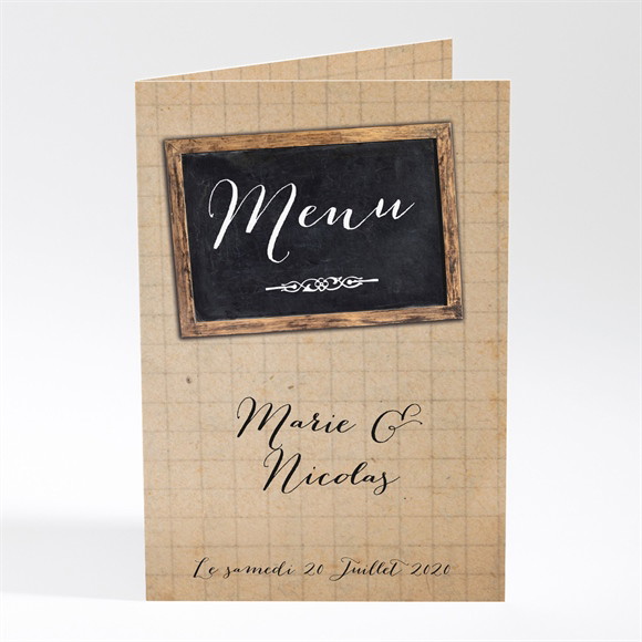 Menu mariage A la craie A jamais réf.N401569