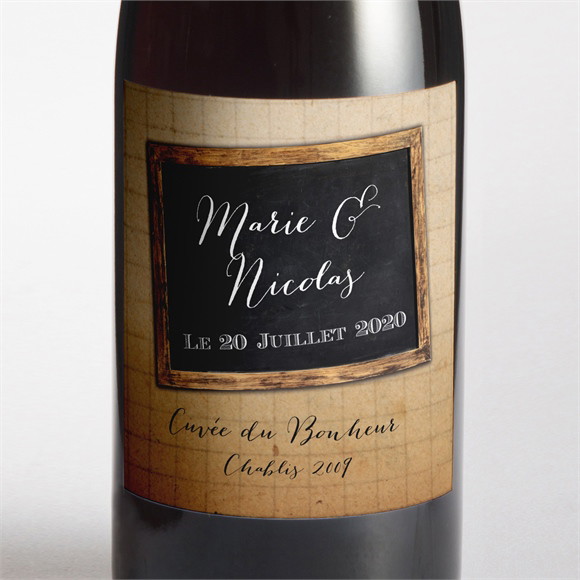 Etiquette de bouteille mariage A la craie A jamais réf.N300757